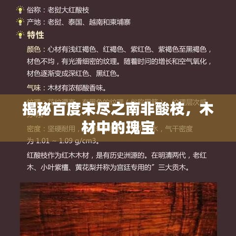 揭秘百度未盡之南非酸枝，木材中的瑰寶