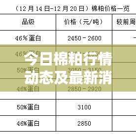 今日棉粕行情動(dòng)態(tài)及最新消息