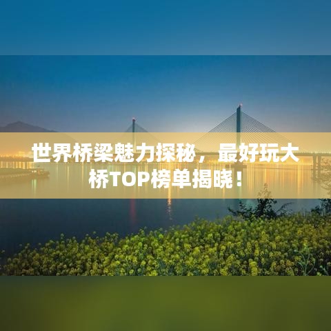 世界橋梁魅力探秘，最好玩大橋TOP榜單揭曉！
