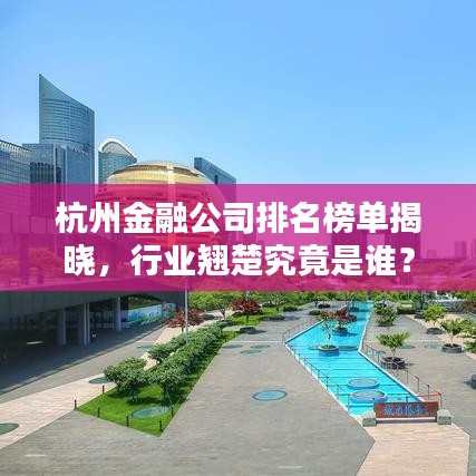 杭州金融公司排名榜單揭曉，行業(yè)翹楚究竟是誰？