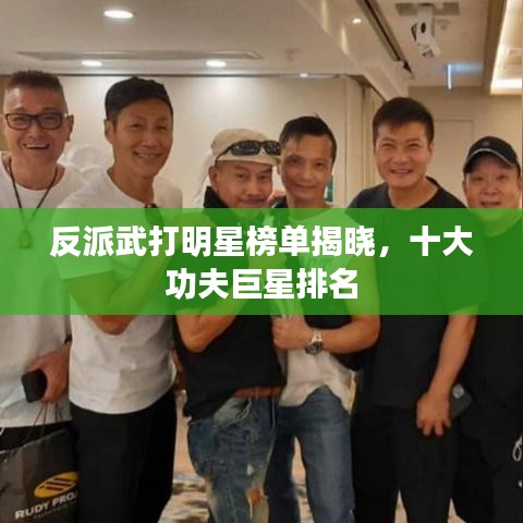 反派武打明星榜單揭曉，十大功夫巨星排名