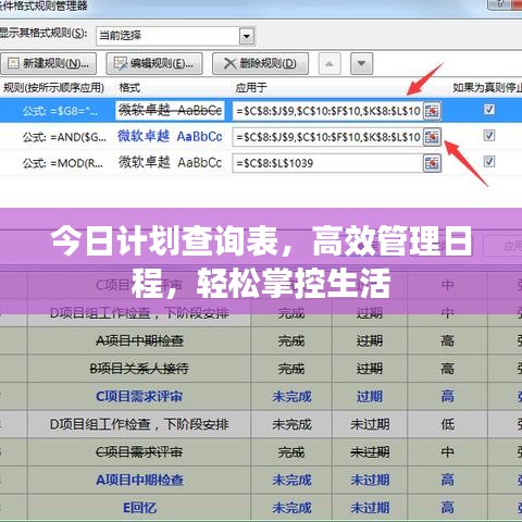 今日計(jì)劃查詢(xún)表，高效管理日程，輕松掌控生活