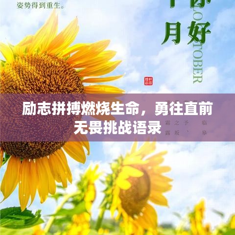 勵志拼搏燃燒生命，勇往直前無畏挑戰(zhàn)語錄