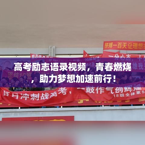 高考勵志語錄視頻，青春燃燒，助力夢想加速前行！