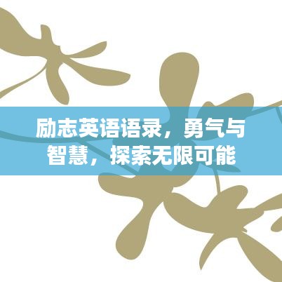 勵志英語語錄，勇氣與智慧，探索無限可能