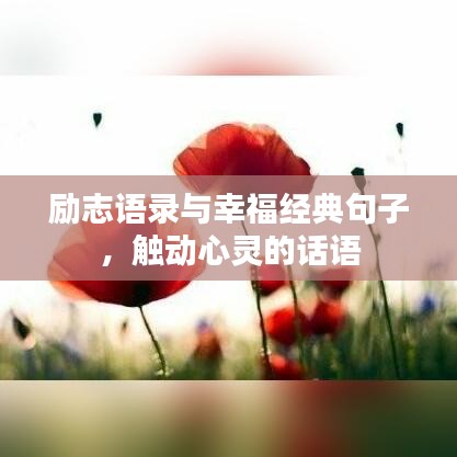 勵(lì)志語(yǔ)錄與幸福經(jīng)典句子，觸動(dòng)心靈的話語(yǔ)