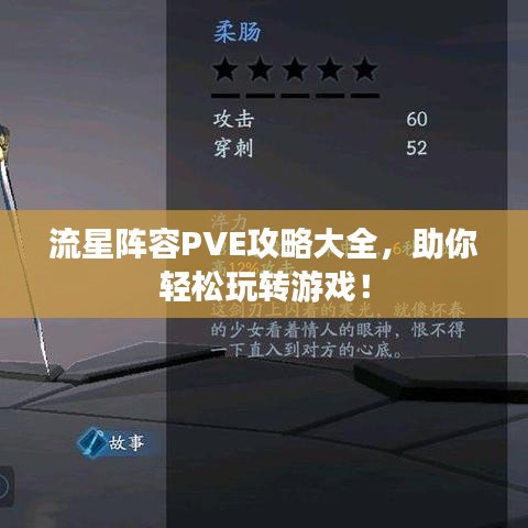 流星陣容PVE攻略大全，助你輕松玩轉游戲！