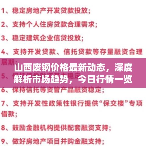 山西廢鋼價(jià)格最新動(dòng)態(tài)，深度解析市場(chǎng)趨勢(shì)，今日行情一覽