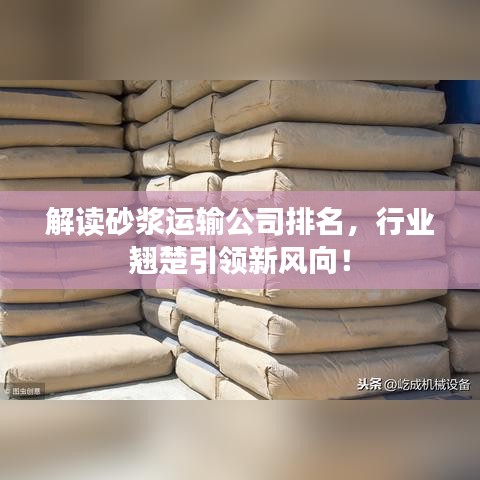 解讀砂漿運輸公司排名，行業(yè)翹楚引領新風向！