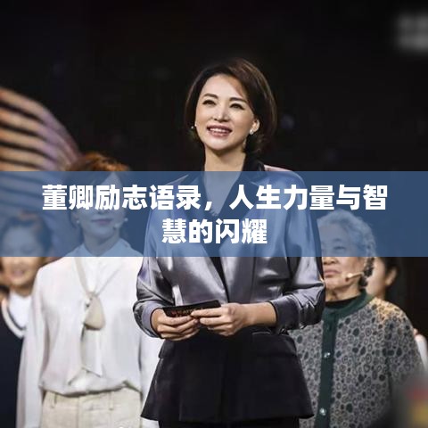 董卿勵志語錄，人生力量與智慧的閃耀