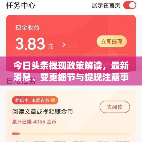 今日頭條提現(xiàn)政策解讀，最新消息、變更細(xì)節(jié)與提現(xiàn)注意事項(xiàng)