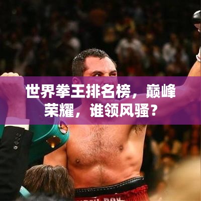 世界拳王排名榜，巔峰榮耀，誰領風騷？