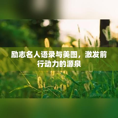 勵志名人語錄與美圖，激發(fā)前行動力的源泉