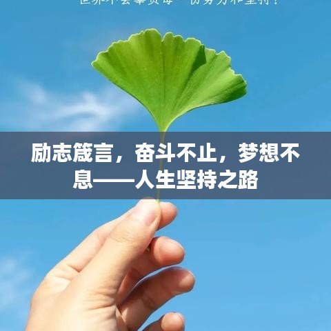 勵志箴言，奮斗不止，夢想不息——人生堅持之路