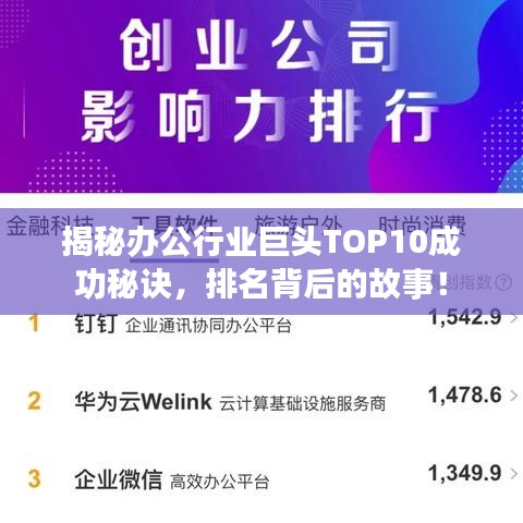 揭秘辦公行業(yè)巨頭TOP10成功秘訣，排名背后的故事！