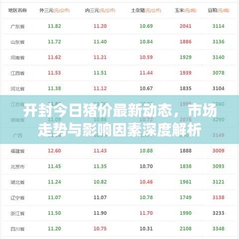 開封今日豬價(jià)最新動(dòng)態(tài)，市場(chǎng)走勢(shì)與影響因素深度解析