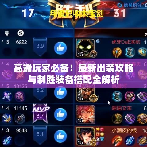 高端玩家必備！最新出裝攻略與制勝裝備搭配全解析