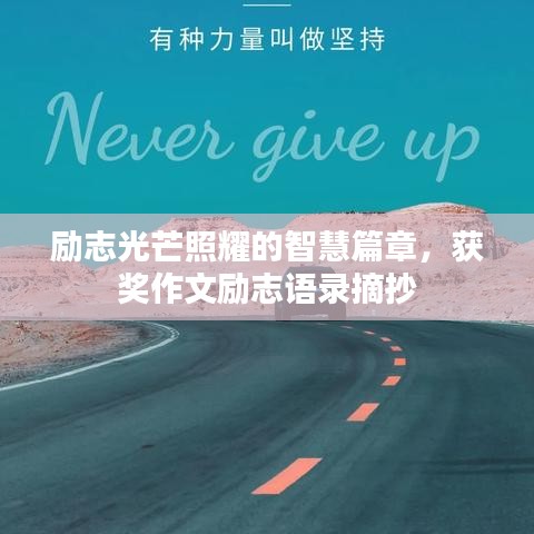 勵(lì)志光芒照耀的智慧篇章，獲獎(jiǎng)作文勵(lì)志語錄摘抄