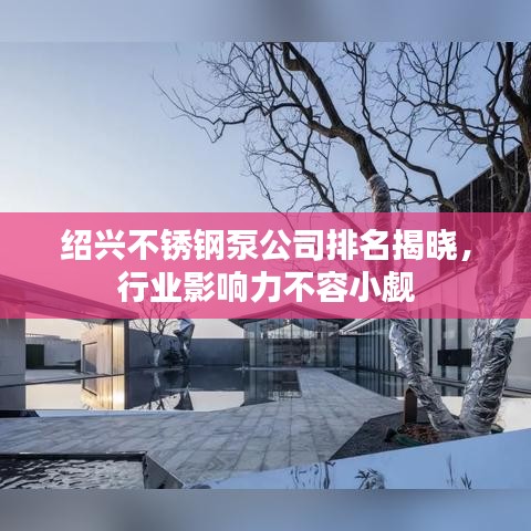 紹興不銹鋼泵公司排名揭曉，行業(yè)影響力不容小覷