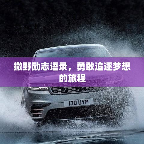 撒野勵志語錄，勇敢追逐夢想的旅程
