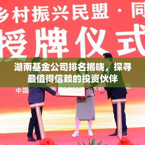 湖南基金公司排名揭曉，探尋最值得信賴的投資伙伴